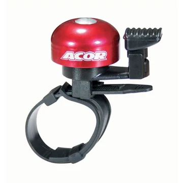 Acor ABE-2807 pengetős csengő [piros] kerékpáros