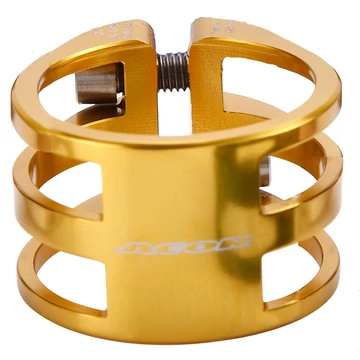 Acor AQR-21303 duplacsavaros nyeregcső bilincs [arany, 34.9 mm] kerékpáros