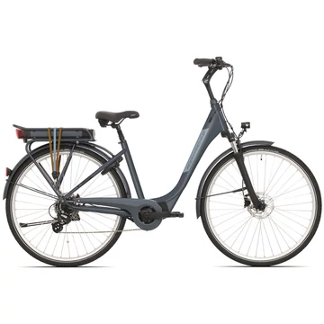 Rock Machine Cityride e100 SD elektromos városi kerékpár [48 cm (L), matt sötétkék] kerékpáros