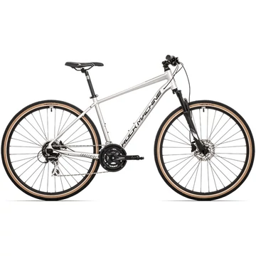 Rock Machine Crossride 300 cross kerékpár [22" (XL), fényes ezüst/fekete] kerékpáros