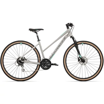 Rock Machine Crossride 300 Lady cross kerékpár [19" (L), fényes világosszürke/szürke/menta] kerékpáros