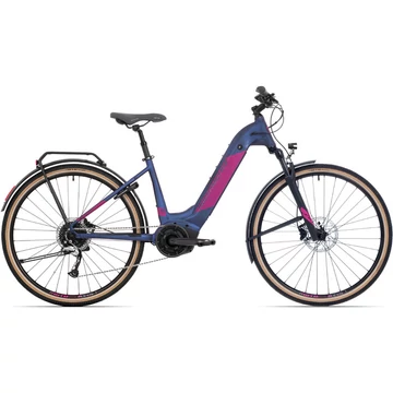 Rock Machine Crossride INT e500 B Lady Touring elektromos cross kerékpár [17" (M), matt sötétkék/pink] kerékpáros