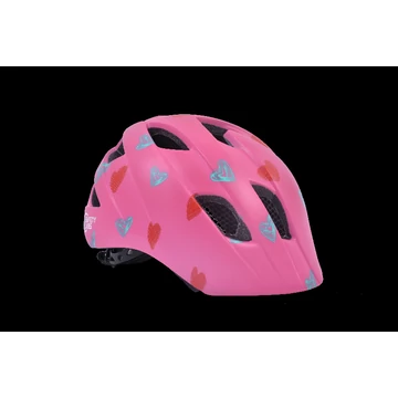 Safety Labs Fiona Light gyermek kerékpáros sisak [rózsaszín szivecskés, 48-53 cm (S)]