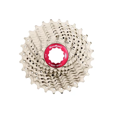 Sunrace CSRX1 11 sebességes fogaskeréksor [ezüst-piros, 11-25] kerékpáros