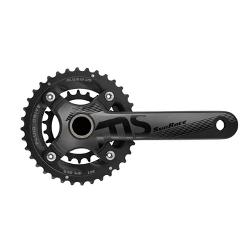 Sunrace FCMS66 integrált MTB hajtómű középcsapággyal [fekete, 36/22] kerékpáros