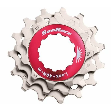 Sunrace SPCS10 csere lánckerék szett [ezüst-piros, 11-13-15] kerékpáros