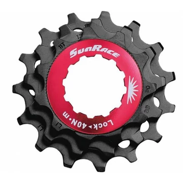 Sunrace SPCS10 csere lánckerék szett [fekete-piros, 11-13-15] kerékpáros