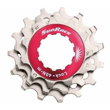 Sunrace SPCS11 csere lánckerék szett [ezüst-piros, 11-13-15] kerékpáros