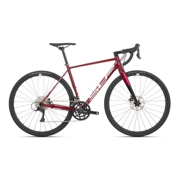 Superior X-ROAD Comp országúti kerékpár [56 cm (L), fényes sötétpiros/króm/fekete] kerékpáros
