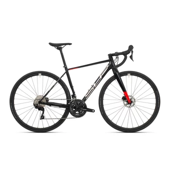 Superior X-ROAD Issue országúti kerékpár [56 cm (L), fényes metál fekete-króm ezüst-team piros] kerékpáros