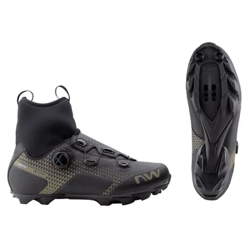 Cipő NORTHWAVE MTB CELSIUS XC ARCTIC GTX, 42 téli, fekete/zöld kerékpáros