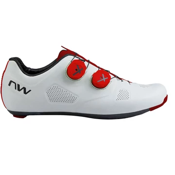 Cipő NORTHWAVE ROAD REVOLUTION 45 FEHÉR/FLUO PIROS kerékpáros