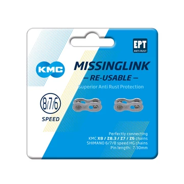 Lánc KMC MISSINGLINK patentszem 6-7-8 sebességes 1/2x3/32 6/7/6-7-8 sebességes CL573R kerékpáros