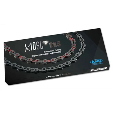 Lánc KMC X10 10 sebességes SL DLC 1/2x1/128 116L kerékpáros