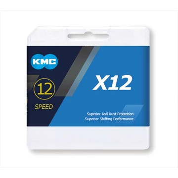 Lánc KMC X12 12 sebességes Silver 1/2x11/128 126L kerékpáros