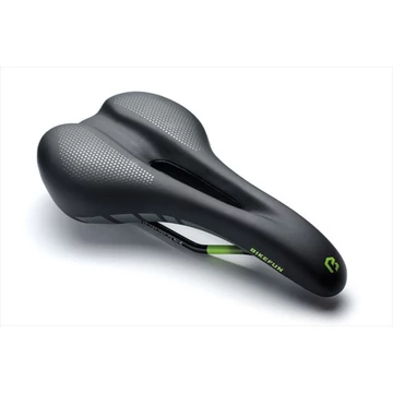 Nyereg BIKEFUN CORTINA fekete zöld - VL-4212/BK kerékpáros