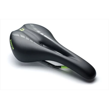 Nyereg BIKEFUN LEVI fekete zöld - VL-4283/BLK kerékpáros