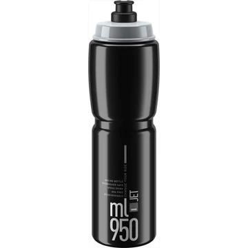 Elite kulacs jet fekete/szürke logó 950ml 99g kerékpáros