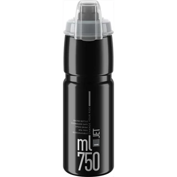 Elite kulacs jet plus fekete fekete/szürke logó 750ml 102g kerékpáros
