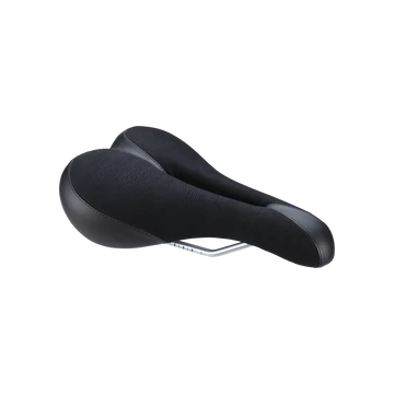 BBB Cycling kerékpáros nyereg BSD-12 MultiDensity, férfi, szintetikus bőr bevonat, anatómiai nyílással, 170mm széles, 270mm hosszú, fekete