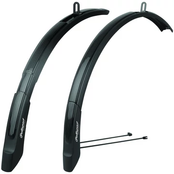Polisport sárvédő szett EXPANDER CITY 26/28, 46 mm széles , pálcás, fekete kerékpáros