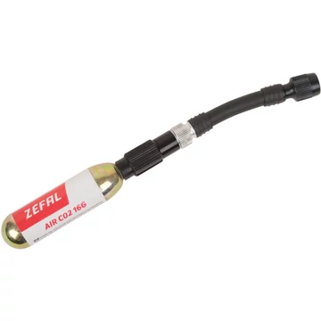 Zefal pumpa co2 ez control fc cső co2 patronhoz (+16g) 120mm fekete 32g kerékpáros