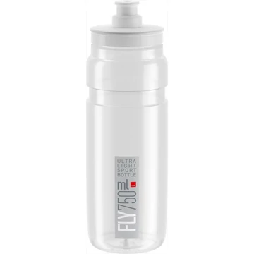 Elite kulacs fly átlátszó/szürke/szürke logó 750ml 58g kerékpáros
