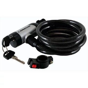Longus lakat 10/1800mm kulcsos (tartóval) ezüst/füst  kerékpáros