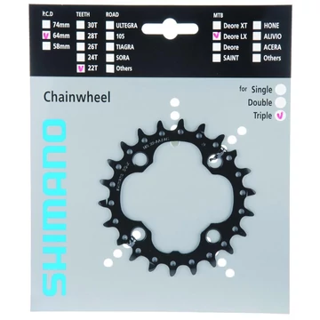 Shimano lánckerék 22f fcm660 slx kerékpáros