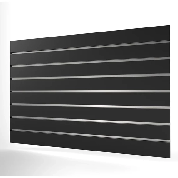 Alusínes panel spacewall slatwall üzlet fal bemutató fal üzletberendezés fekete 120x120cm