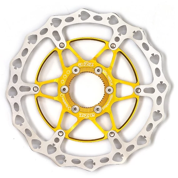 a2Z Teppan Yaki SPV CenterLock féktárcsa [arany pikk, 180 mm] kerékpáros