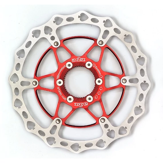 a2Z Teppan Yaki SPV CenterLock féktárcsa [piros pikk, 160 mm] kerékpáros