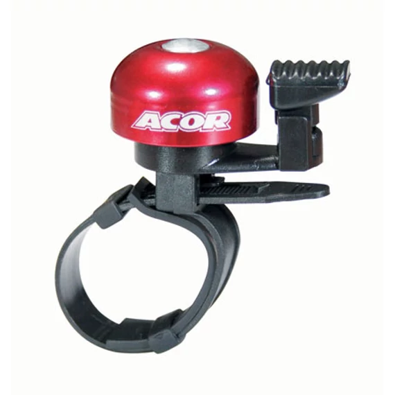 Acor ABE-2807 pengetős csengő [piros] kerékpáros