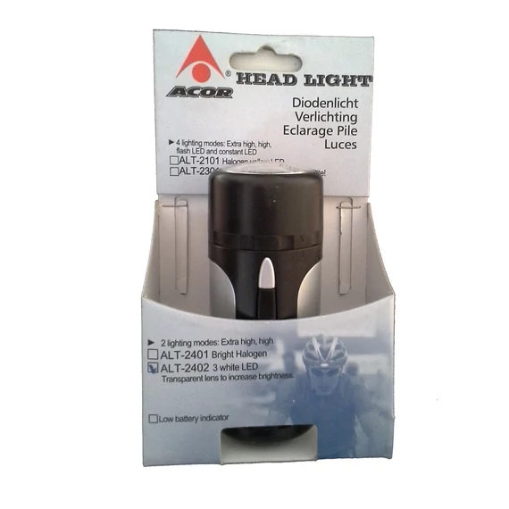 Acor ALT-2402 elemes első lámpa kerékpáros