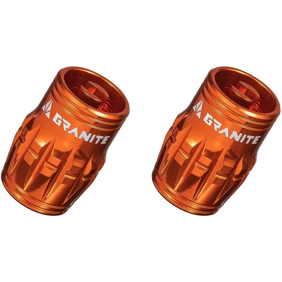 Granite Juicy Nipple Schrader szelepsapka (2 pár) [narancs] kerékpáros