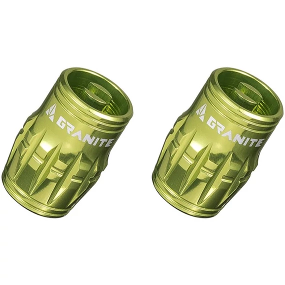 Granite Juicy Nipple Schrader szelepsapka (2 pár) [zöld] kerékpáros