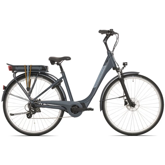 Rock Machine Cityride e100 SD elektromos városi kerékpár [48 cm (L), matt sötétkék] kerékpáros