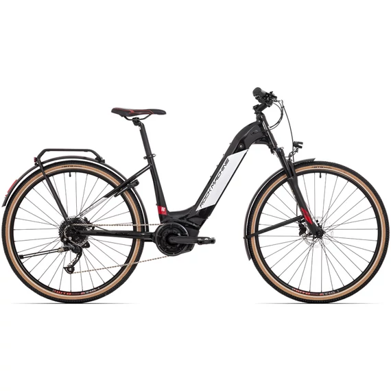Rock Machine Crossride INT e400B Touring elektromos cross kerékpár [17" (M), fényes fekete/ezüst/piros] kerékpáros