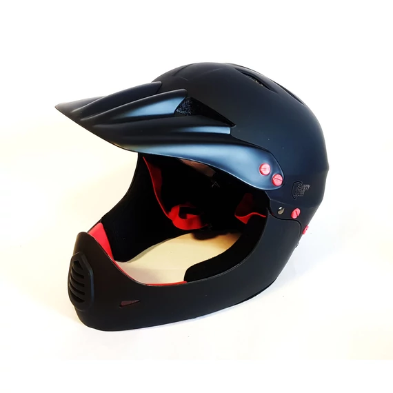 Safety Labs Stamina fullface kerékpáros sisak [matt fekete-piros, 55-58 cm (M)]