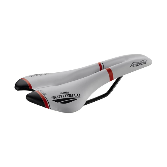 Selle San Marco Aspide Open-Fit Racing nyereg [132 mm, fehér, 277 mm] kerékpáros