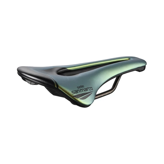 Selle San Marco Shortfit 2.0 Open-Fit Racing Iridescent Gold nyereg [155 mm, 255 mm] kerékpáros