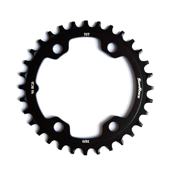 Sunrace CRMX30 Narrow Wide 4 furatos aszimmetrikus lánctányér [fekete, 32] kerékpáros
