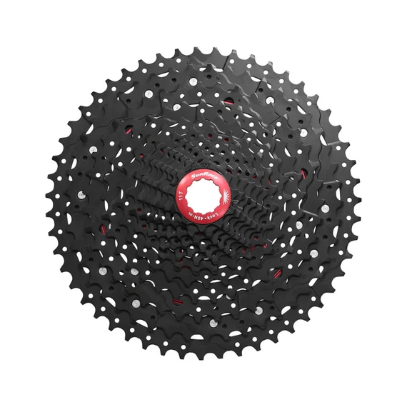 Sunrace CSMZ903 12 sebességes fogaskeréksor [fekete-piros, 11-51] kerékpáros