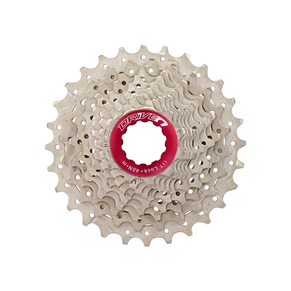 Sunrace CSRX0 10 sebességes fogaskeréksor [ezüst-piros, 11-28] kerékpáros