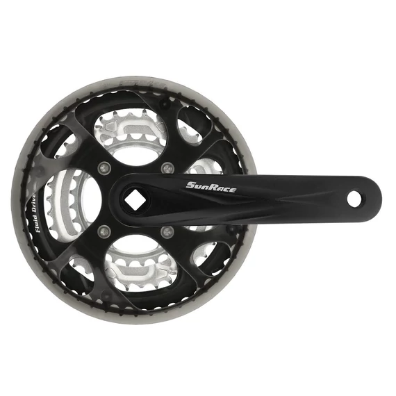 Sunrace FCM300 négyszögtengelyes hajtómű 48/38/28T [fekete, 48/38/28, 170 mm] kerékpáros