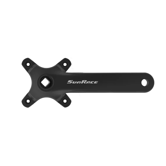 Sunrace FCM800 négyszögtengelyes hajtómű lánckerék nélkül [fekete, 175 mm] kerékpáros