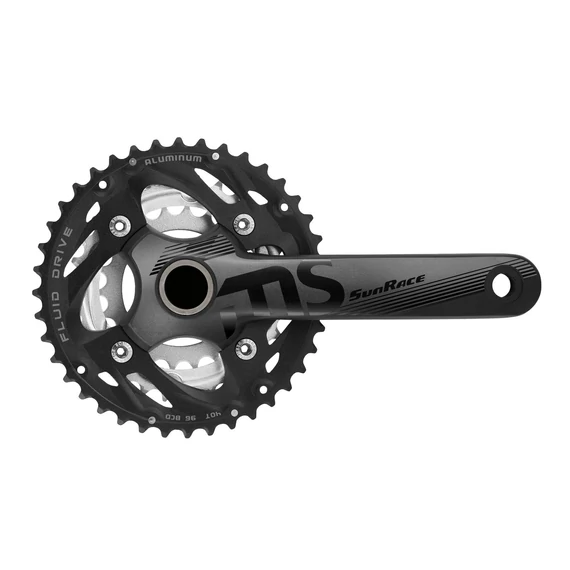 Sunrace FCMS50 integrált MTB hajtómű középcsapággyal [fekete, 40/30/22] kerékpáros