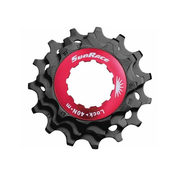 Sunrace SPCS11 csere lánckerék szett [fekete-piros, 11-13-15] kerékpáros