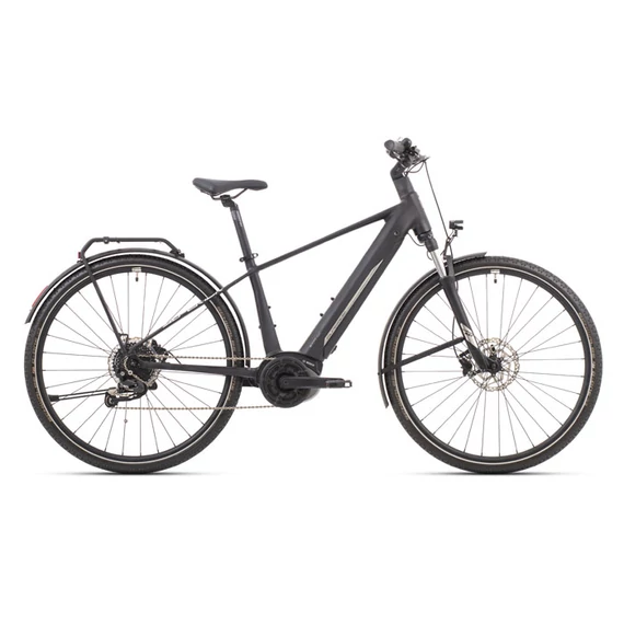 Superior eXR 6050 B Touring elektromos cross kerékpár [19" (L), matt fekete/króm ezüst] kerékpáros