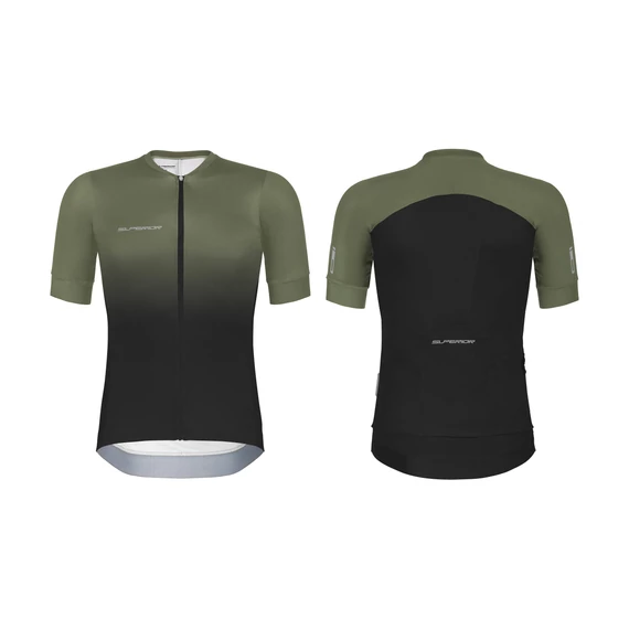 Superior Race SS rövid ujjú mez [olive green-fekete, S] kerékpáros
